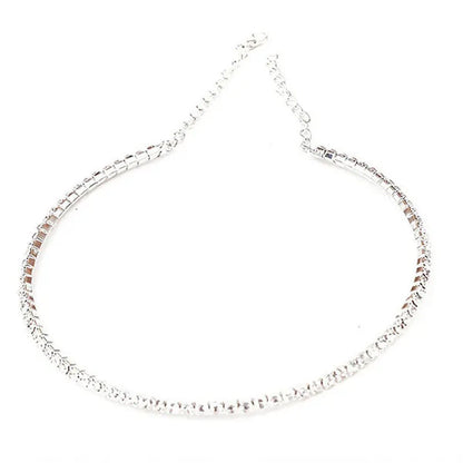 Full Diamond Necklace Chain Link Layer Necklace Gift for Women Jewelry