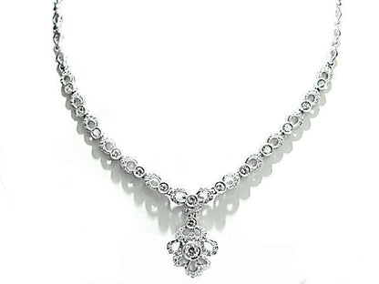 ROUND BRILLIANT DIAMOND NECKLACE 2.40 CT DETACHEABLE PIECE