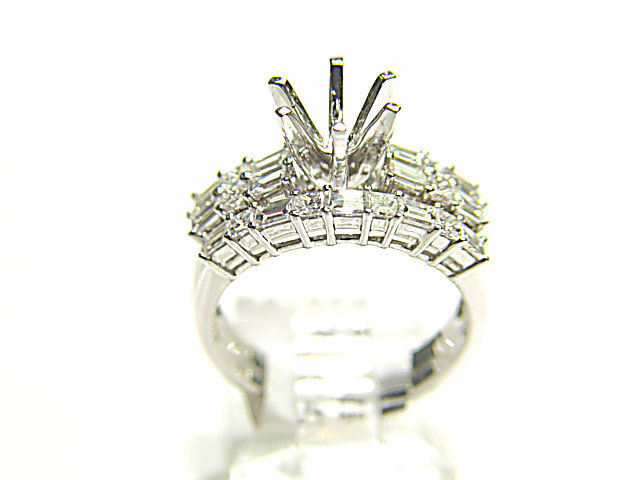 DIAMOND 8 PRINCESS SHAPE 13 BAGUETTE SHAPE 2 PIECE ENGAGEMENT SETTING