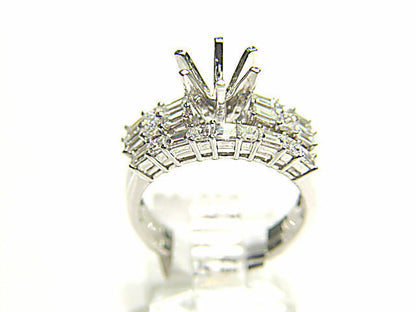 DIAMOND 8 PRINCESS SHAPE 13 BAGUETTE SHAPE 2 PIECE ENGAGEMENT SETTING
