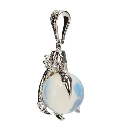 Natural Stone Dragon Claw Pendants for Necklace Pink Quartz Tiger Eye Lapis Lazu