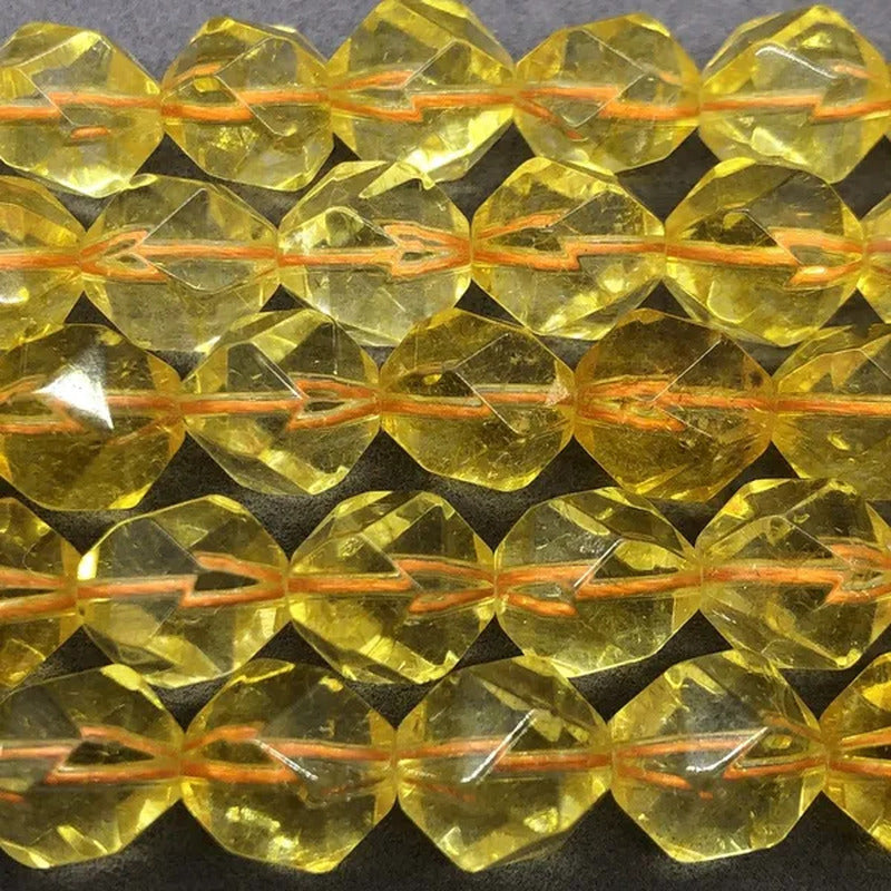Citrine Yellow Quartz Beads 6/8/10Mm Faceted Natural Stone Cut Gem DIY