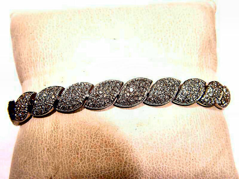 5.40 CT PAVE ROUND BRILLIANT SH DIAMOND LINK BRACELET DIAMOND BRACELET ROUND SET