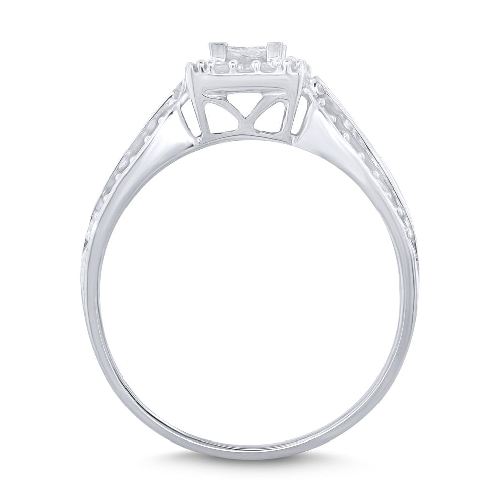 10K White Gold 1/3 Ct.T.W. Diamond Engagement Ring
