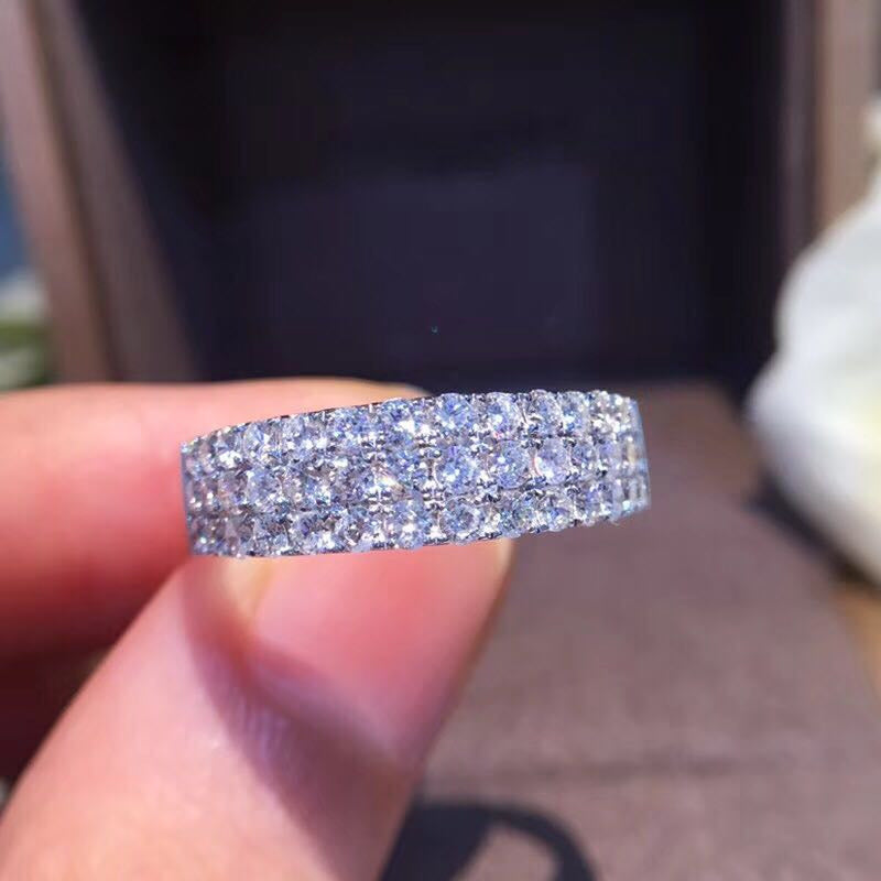 AEAW 1.2CTW Carat F Color Lab Grown Moissanite round Diamond Engagement