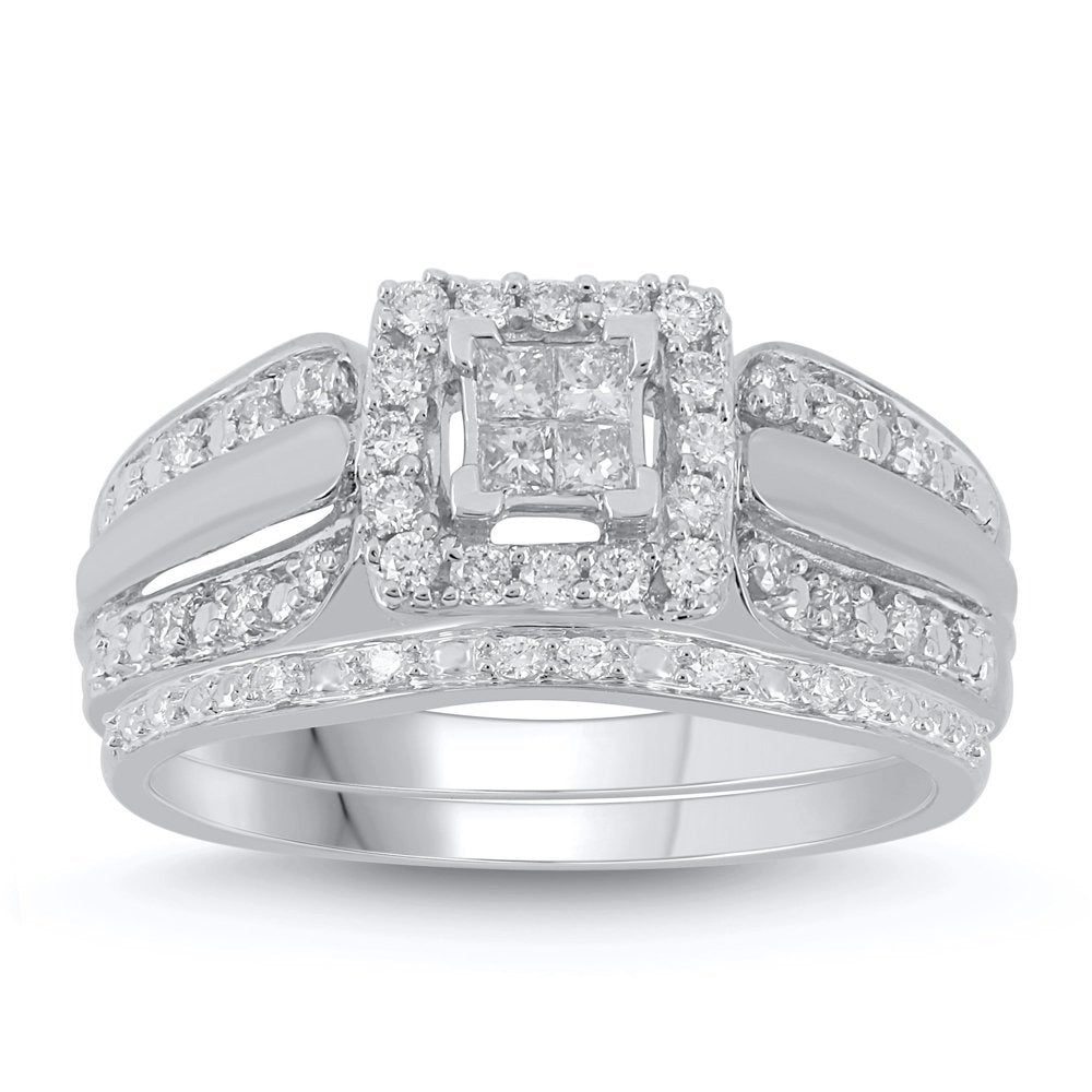 10K White Gold 1/3 Ct.T.W. Diamond Engagement Ring