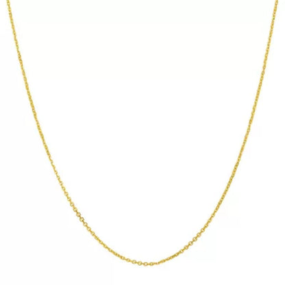 Adjustable Cable Link Chain Necklace, .90Mm in 14K Gold