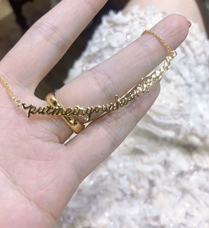English Nonsense Necklace Letter Smile
