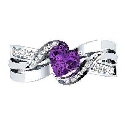 Natural Black Sapphire & Diamond Heart Cut Engagement Wedding 18 K White Gold Fi