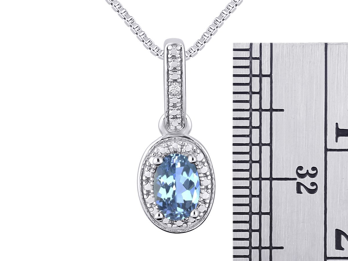 Necklaces for Women Sterling Silver 925 Halo Designer Necklace with Gemstone & G