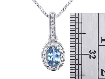 Necklaces for Women Sterling Silver 925 Halo Designer Necklace with Gemstone & G