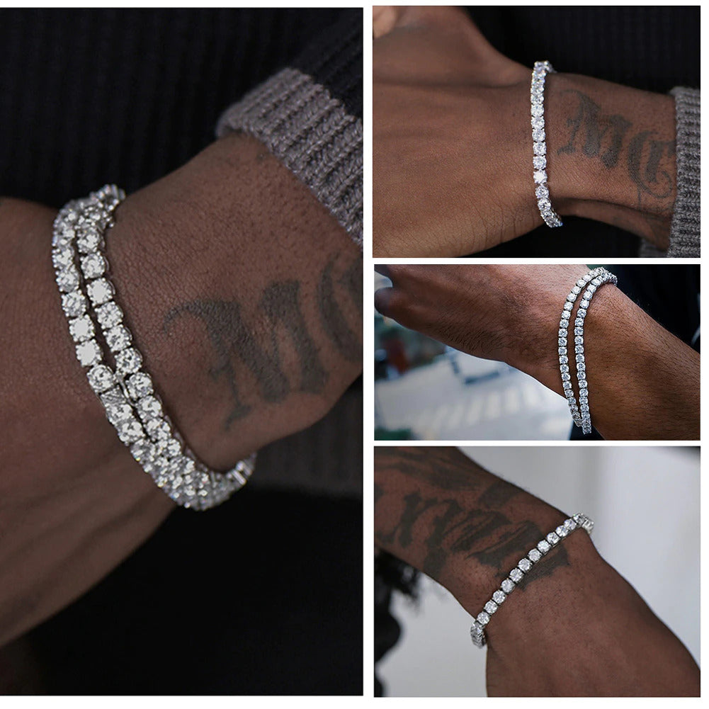 Authentic 925 Sterling Silver Tennis Chain Bracelet Moulding Process