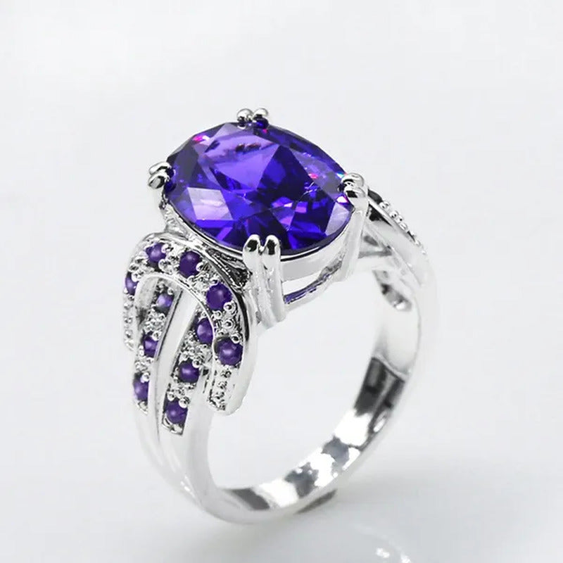 Women Ring 925 Sterling Silver Oval Cut Natural Black Sapphire & Diamond Ring Je