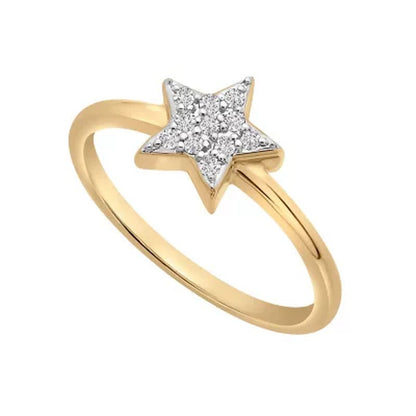 0.10 CT. T.W. Diamond Star Ring in 14K Gold (I, I1)