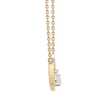 0.10 CT. T.W. Diamond Circle Neckalce in 14K Yellow Gold (I, I1)