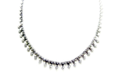 DIAMOND ROUND BRILLIANT BAGUETTE SHAPE NECKLACE