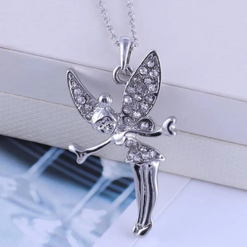 Exquisite Fashion Lovely Dancing Little Angel Pendant Necklace Women'S Zircon Ex