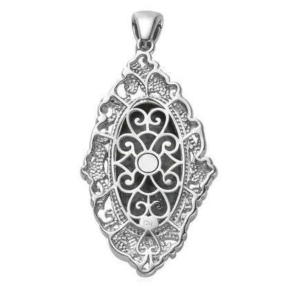 Shop LC Women Platinum Plated Lapis Lazuli Solitaire Pendant Gifts