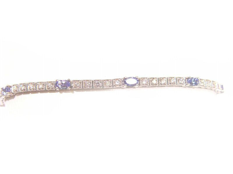 8 OVAL SHAPE TANZANITE 2.05CT WITH 40 ROUND BRILLIANT SH DIAMOND BOX SET 1.34 CT
