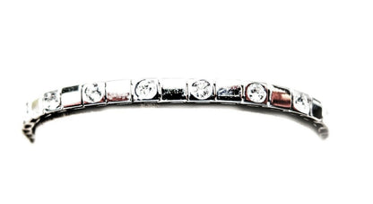 2.10 ct diamond round brilliant space link alternating style bracelet
