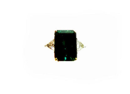 EMERALD 5.27 CT PLATINUM RECTANGULAR SHAPE SIZE 6 13.58X 9.82X 5.86MM DIAMOND
