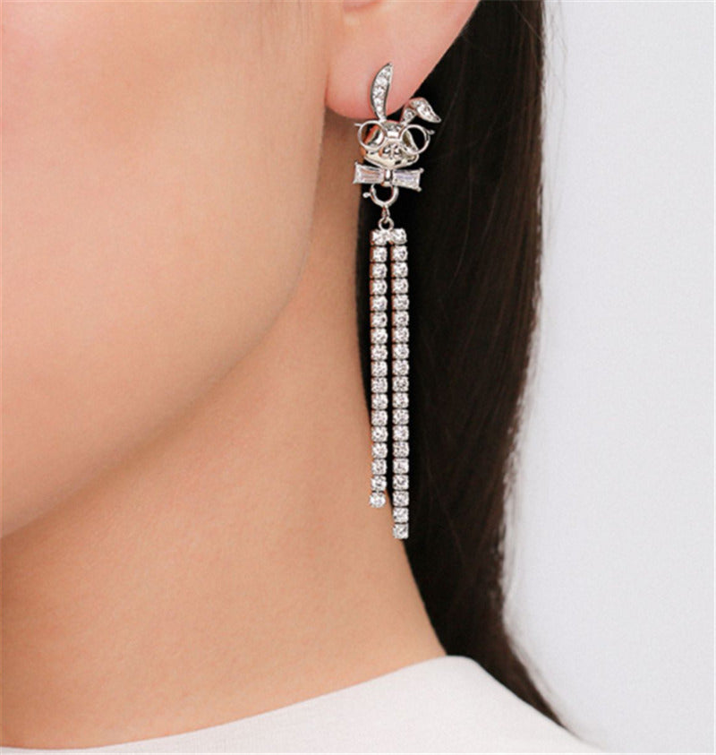 Earrings Female Tassel Earrings Female round Face Looks Thin