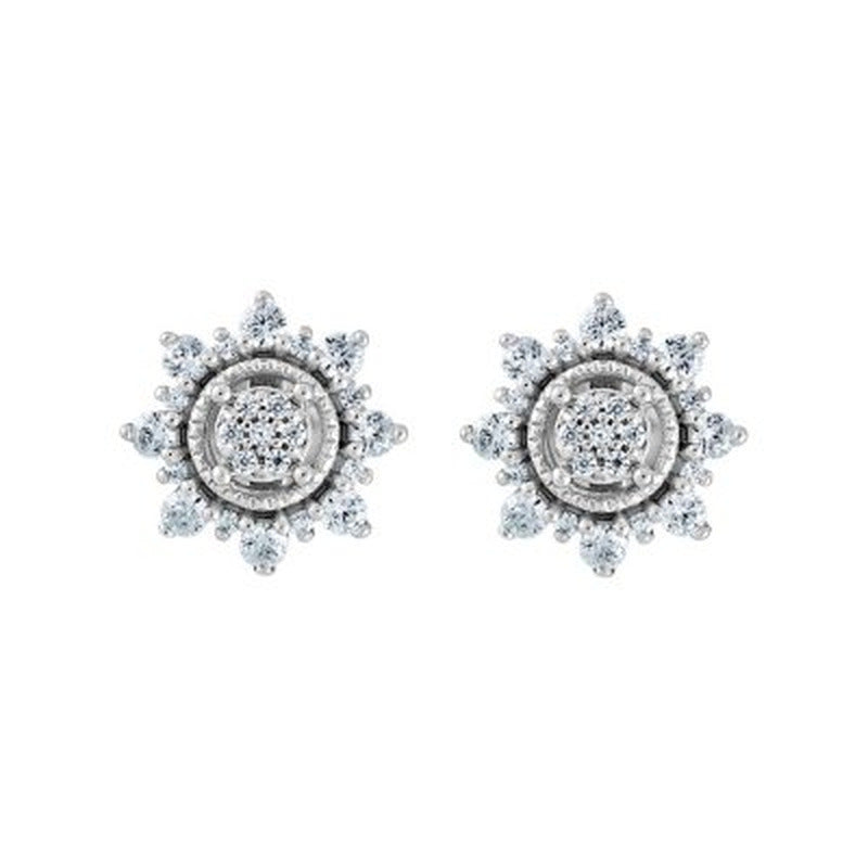 0.33 CT. T.W. Composite Diamond Earrings in 14K Gold
