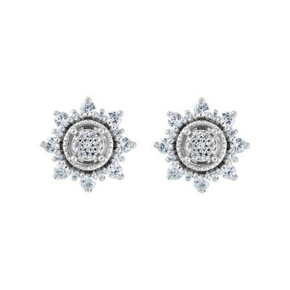 0.33 CT. T.W. Composite Diamond Earrings in 14K Gold