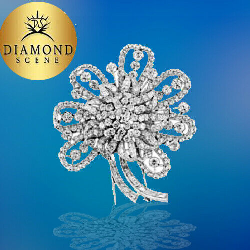 DIAMOND ANTIQUE PIN DIAMOND BROOCH CIRCA DIAMOND PI 1930'S ESTATE DIAMOND BROOCH