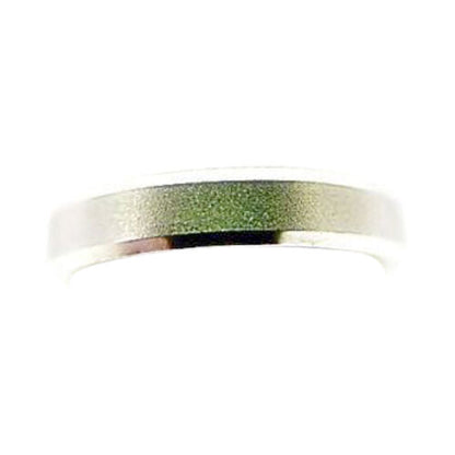 14 K WHITE GOLD BRUSHED POLISHED WEDDING BAND