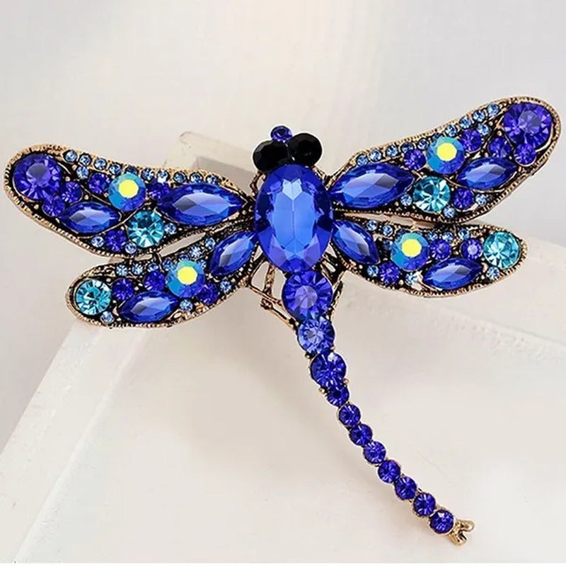 Women'S Fashion Dragonfly Brooch Lovely Rhinestone Scarf Pin Jewelry