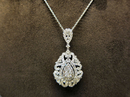 DIAMOND ROUND BRILLIANT SHAPE SET PENDANT INCLUDED 16 INCH CHAIN