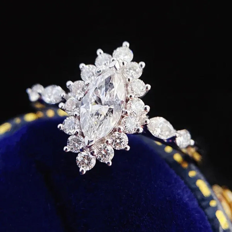 Luxury Princess Fashion Engagement Jewelry Engagement Rings for Women Bride Wedd