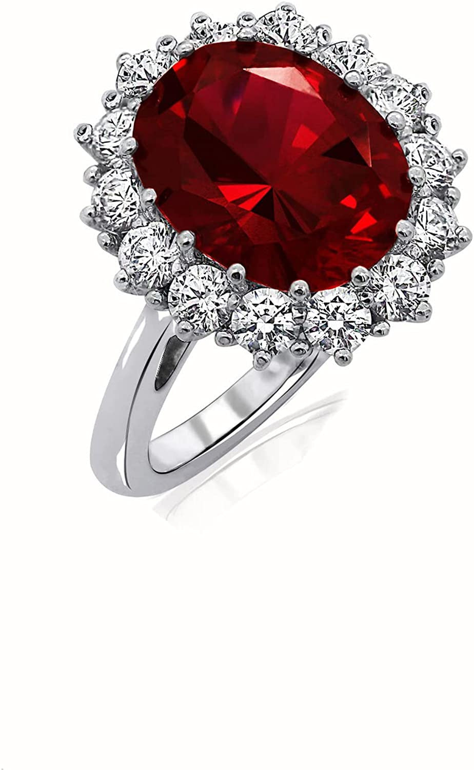 Platinum-Plated Sterling Silver Celebrity "Kate" Ring Made with Infinite Element