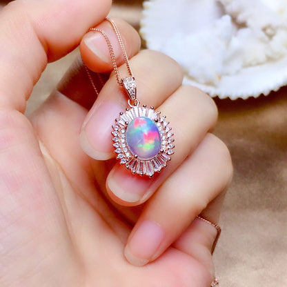 Female Ring Pendant Crystal Clean Color Good