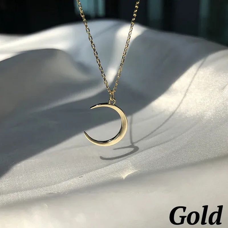 New Fashion Sweet Moon Silver Plated Jewelry Temperament Crescent Clavicle Chain