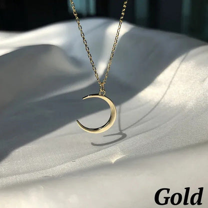 New Fashion Sweet Moon Silver Plated Jewelry Temperament Crescent Clavicle Chain