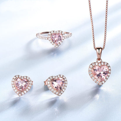 Original Design Earrings Ring Pendant Three-Piece Set