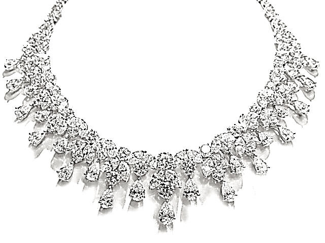DIAMOND PEAR MARQUISE ROUND ALL AROUND SET 100% NATURAL DIAMOND CHOKER NECKLACE