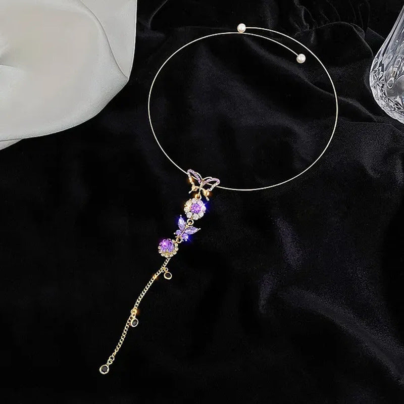 MENGJIQIAO Korean Elegant Metal round Chain Choker Jewelry for Women Girls Fashi