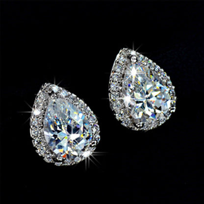 Inlaid Earring Minimalist Jewelry Gift Diamond Metal Ladies Vintage Flash Earrin