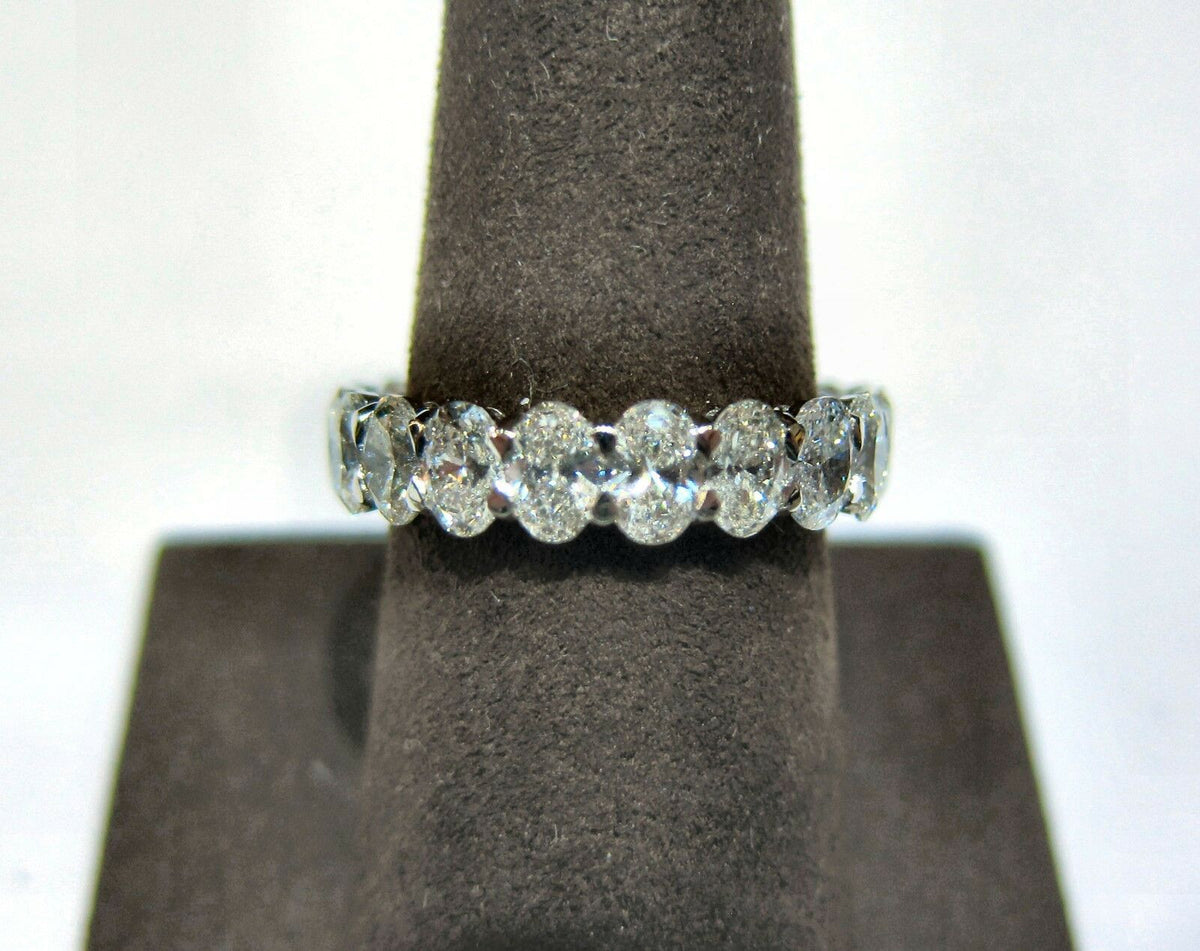DIAMOND 20 OVAL SHAPE ETERNITY ALL ROUND SET DIAMOND BAND