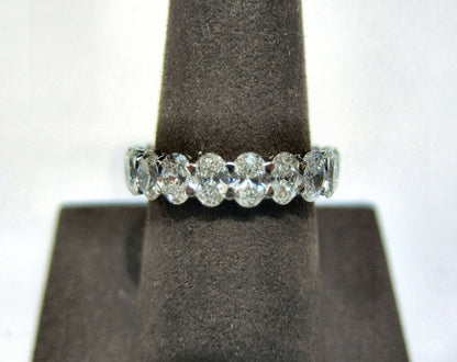 DIAMOND 20 OVAL SHAPE ETERNITY ALL ROUND SET DIAMOND BAND