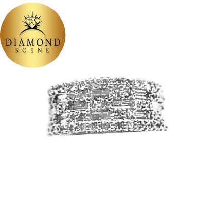 DIAMOND ROUND 118 STONE BAGUETTE 26 STONE ETERNITY DIAMOND ANNIVERSARY BAND