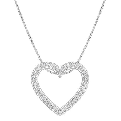 0.45 CT. T.W. Diamond Heart Pendant in 14K Gold