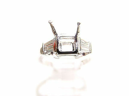 DIAMOND 6 BAGUETTE SHAPE CHANNEL SET SETTING 4 PRONG DIAMOND SETTING DIAMOND