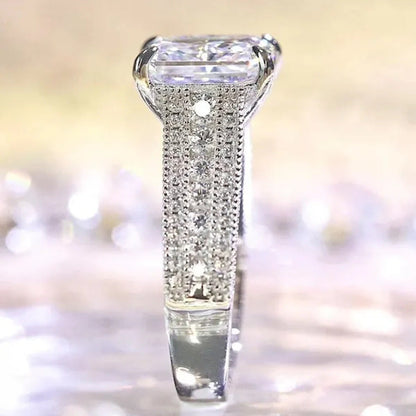 Luxury Woman Fashion Accessories Shiny 925 Sterling Silver Natural White Sapphir