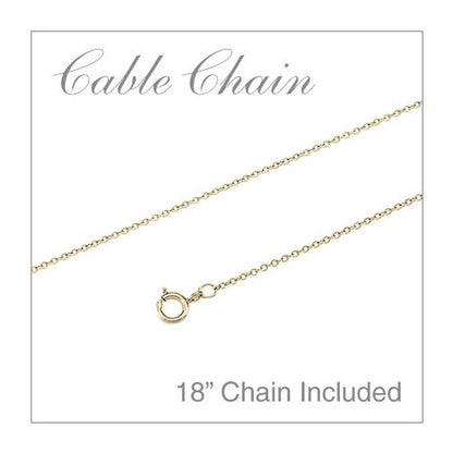 14K Yellow Gold Sapphire and Diamond Cross Pendant with 18" Chain
