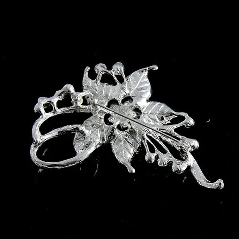 ZCM New Flower Rhinestone Crystal Diamante Brooch Wedding Bridal Brooch Gift