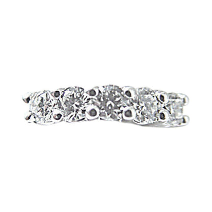 DIAMOND 5 ROUND BR SHAPE COMMON PRONG SET BAND DIAMOND BAND DIAMOND RING BAND